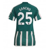 Echipament fotbal Manchester United Jadon Sancho #25 Tricou Deplasare 2023-24 pentru femei maneca scurta